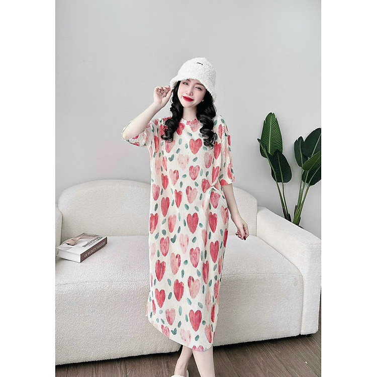 Váy ngủ hai dây nữ vải Cotton lanh lụa mềm mịn thoáng mát, đầm ngủ mặc nhà nữ suông rộng mã V0278