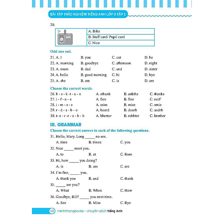 Global Success - Bài Tập Trắc Nghiệm Tiếng Anh Lớp 3 (Tập 1) - Ảnh 6