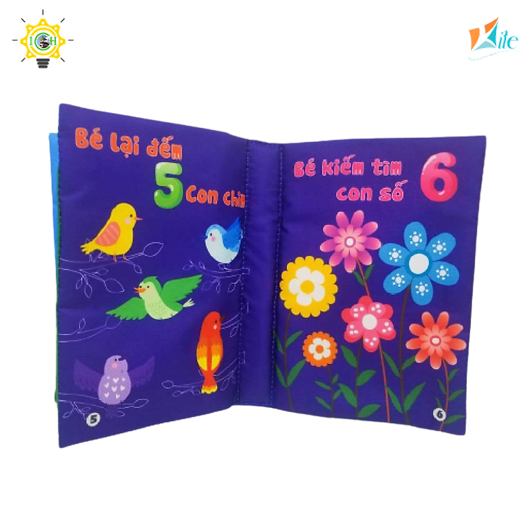 Sách vải bé tập đếm KITE 2325A103 Chính hãng Tiết kiệm - Hình ảnh 5