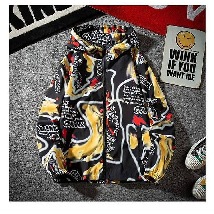Áo Khoác Dù Form Rộng In 3D GENANX Họa Tiết - 23April Fashion