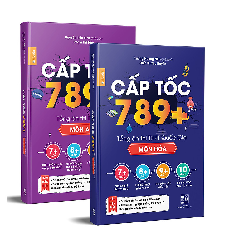 Combo sách CẤP TỐC 789+ Môn Hoá & Anh - Tổng Ôn Toàn Diện Kiến Thức Thi THPTQG - Nắm chắc kiến thức trọng tâm hay thi nhất
