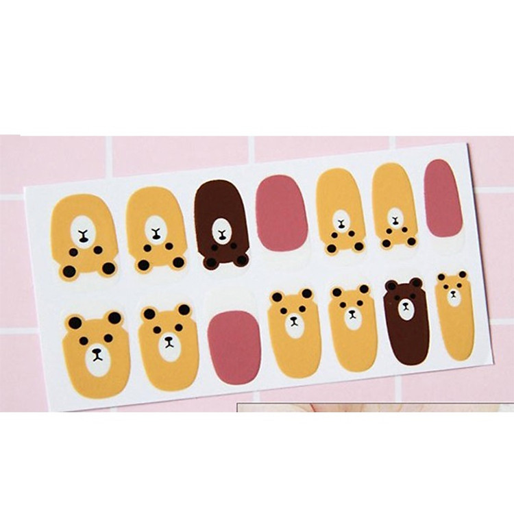 2 Miếng Dán Móng Tay Nail Wraps Yellow