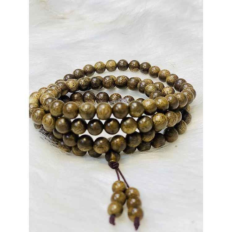 Vòng Tay Trầm Hương 108 Hạt - Chuỗi Tràng Hạt 108 6 7 8mm Trầm Tốc Việt - Vòng Phong Thủy May Mắn - Trầm Hương Tự Nhiên