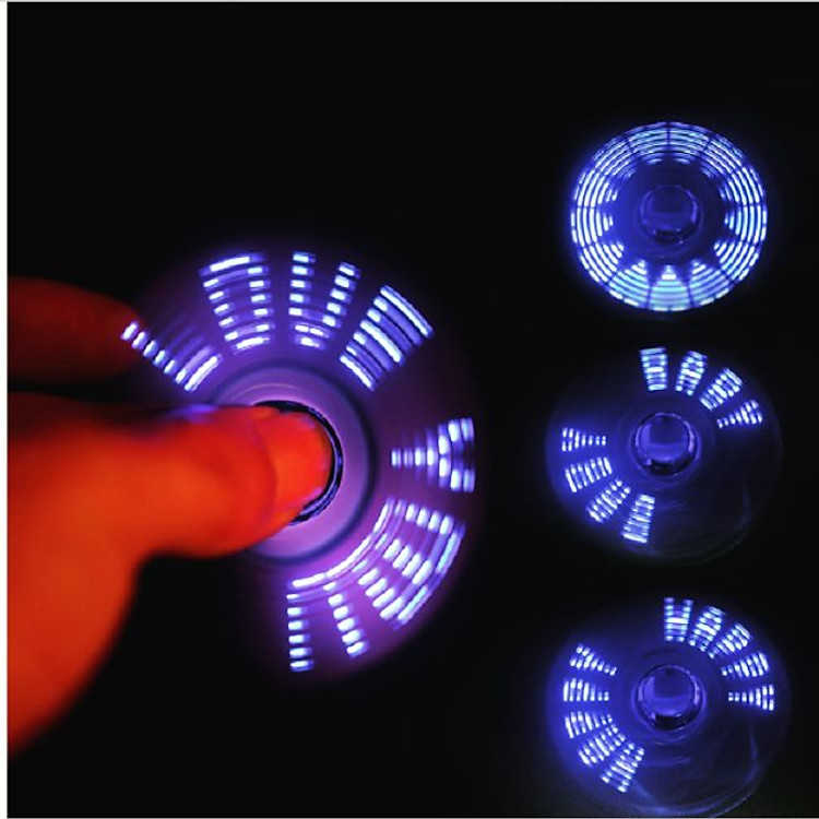 Bật Lửa Điện Hồng Ngoại Kiểu Dáng Con Quay Spinner tạo 9 hiệu ứng LED