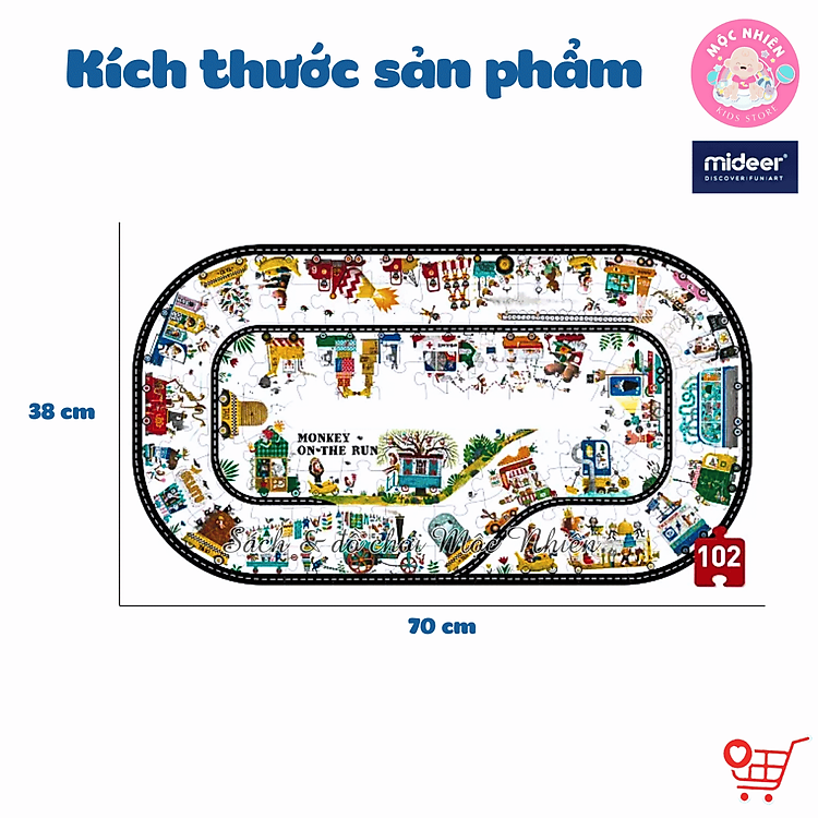 Mua Đồ Chơi Puzzle MIDEER Monkey on the Run Chính hãng Tiết kiệm - Hình ảnh 3