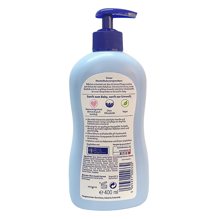 Mua Sữa tắm gội cho bé Bubchen 400ml Chính hãng Giá rẻ - Hình ảnh 3