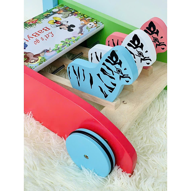 Xe tập đi gỗ cho bé 1 tuổi Chính hãng Ưu đãi - Hình ảnh 3