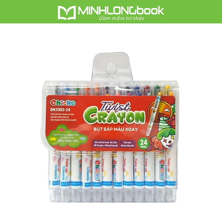 Bút Sáp Màu Xoay DK 3301-24 (24 màu)