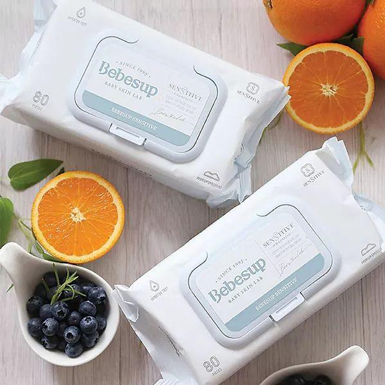 Khăn ướt BEBESUP SENSITIVE 80 tờ Đảm bảo Tiết kiệm - Hình ảnh 5