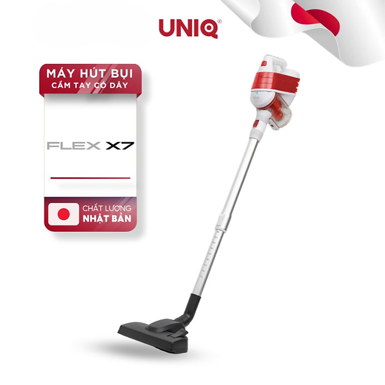 Máy Hút Bụi Cầm Tay UNIQ Flex X7 Đa Năng Gia Đình Mini Dây Dài 5m Hút Giường Đệm Nệm Sofa Xe Hơi Lực Hút Mạnh - Hàng Chính Hãng