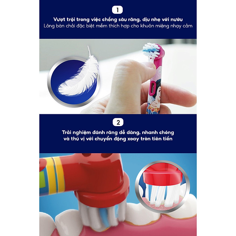 Bàn chải điện trẻ em Oral-B Frozen Chính hãng Giá tốt - Hình ảnh 5