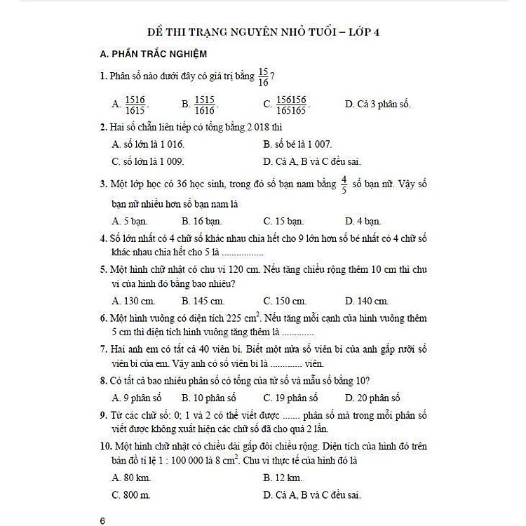 Bài Tập Dành Cho Học Sinh Thi Trạng Nguyên Nhỏ Tuổi Lớp 4 - Ảnh 3