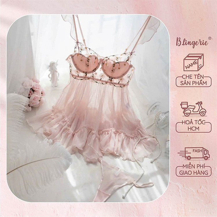 Váy Ngủ Ren Dễ Thương Sexy - B.Lingerie