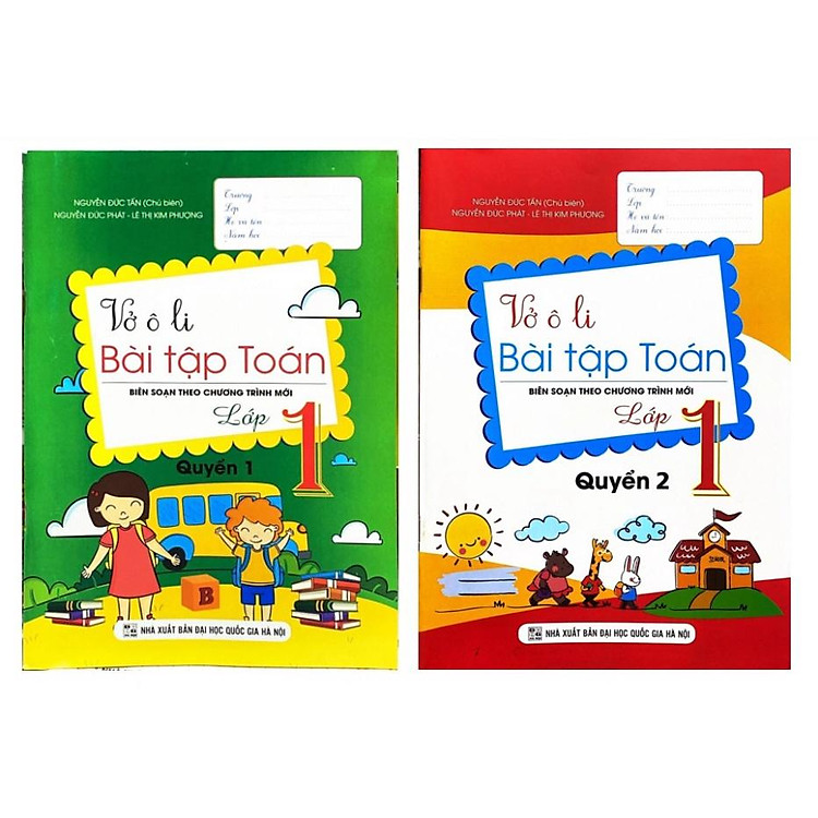 Combo Vở Ô Li Bài Tập Toán Lớp 1 (2 quyển)