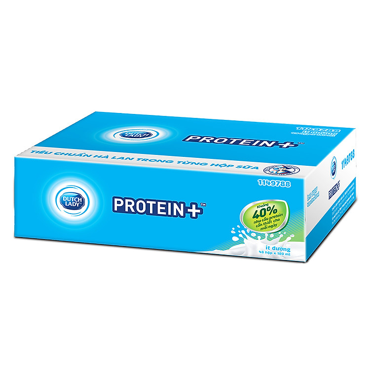 Thùng 48 Hộp sữa Dutch Lady Protein Ít Đường (180ml / Hộp)