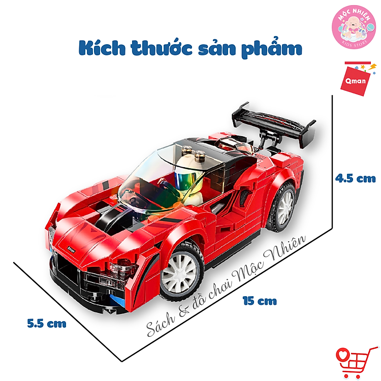 Đồ chơi xếp hình Qman xe đua Chính hãng Giá rẻ - Hình ảnh 4