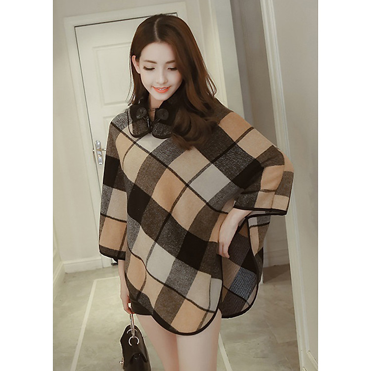 Áo khoác dạ nữ kẻ caro ak08
