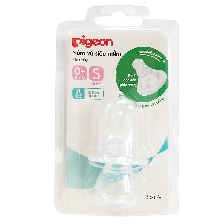 Combo 2 Núm Ty Silicone Siêu Mềm Pigeon - Y