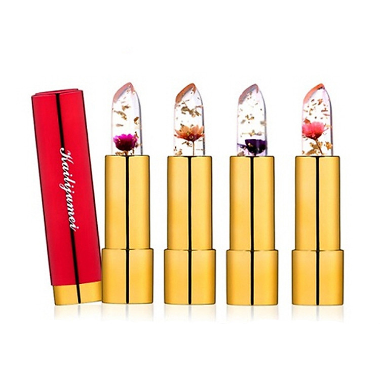Set 4 cây son thạch dưỡng môi BEAUTYinUS Kailijumei Original Lipstick With Infused Flower Inside 4 Color Set