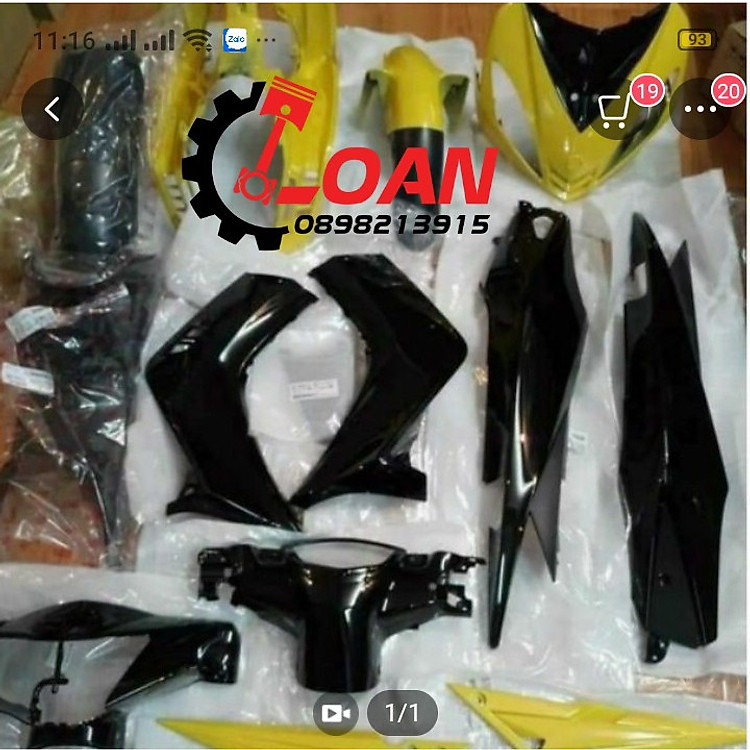 DÀN ÁO DÀNH CHO XE YAMAHA EXCITER 135 2010 MÀU VÀNG ĐEN