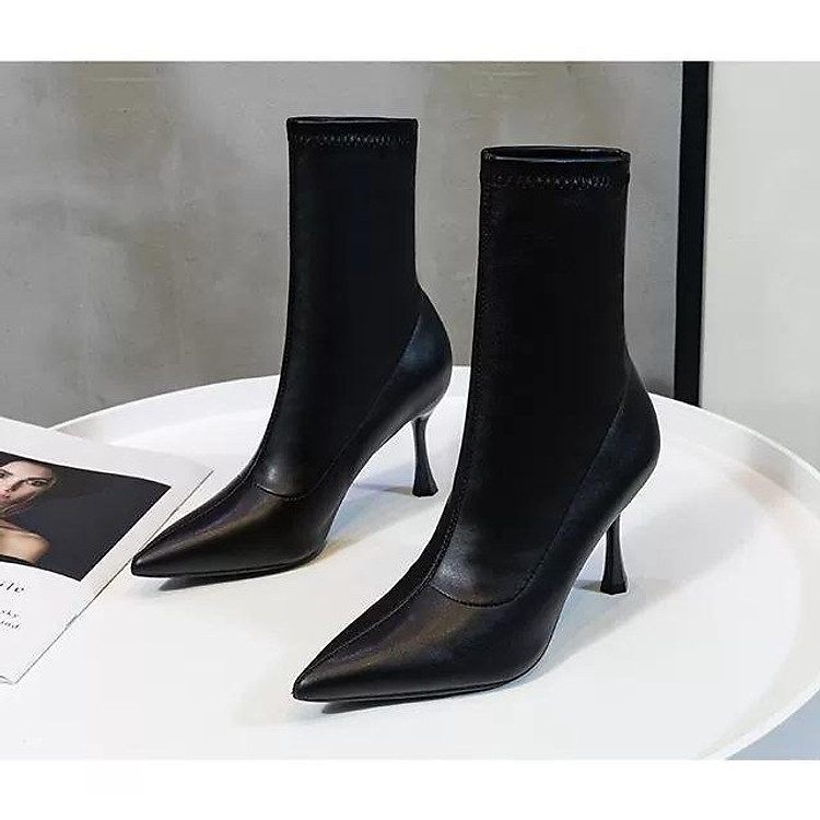 Giày Boot nữ gót mảnh thời trang cao cấp - Giày Boot gót nhọn cao 8cm - Linus LN228