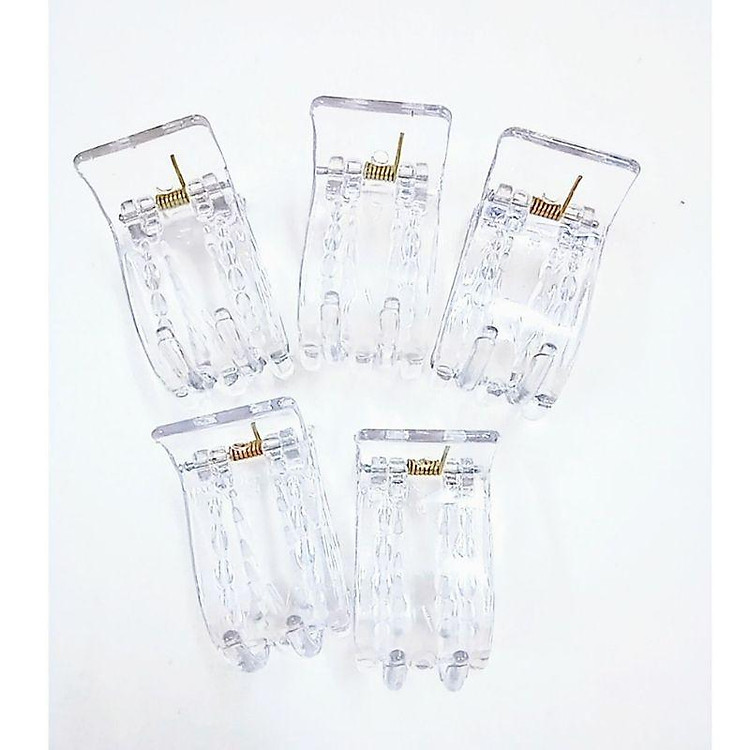 KẸP TÓC CÀNG CUA 5 RĂNG TRONG SUỐT