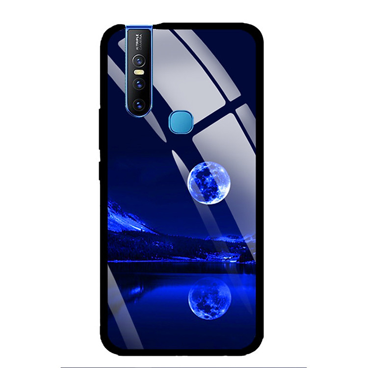 Ốp Lưng Kính Cường Lực cho điện thoại Vivo V15 - 0269 MOON02 - Hàng Chính Hãng