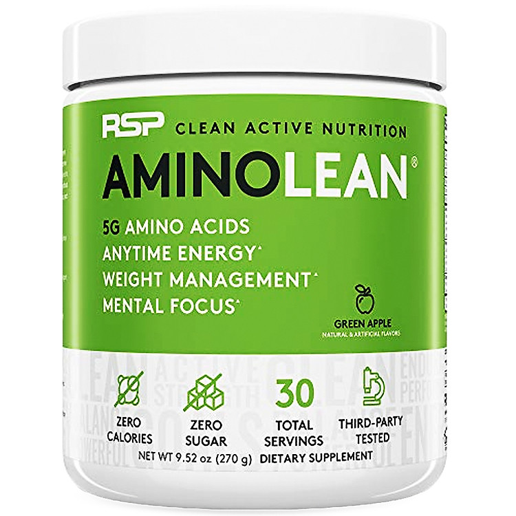 Tăng cơ - Giảm mỡ - Phục hồi năng lượng Amino Lean của RSP - 30 Liều Dùng - Mùiị Green Apple