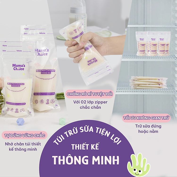 Túi Trữ Sữa Mẹ Mama's Choice - 10 Túi Chính hãng Tiết kiệm - Hình ảnh 4