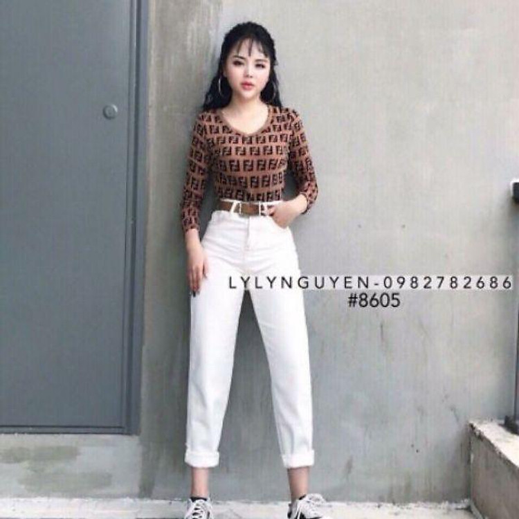 HÀNG HOT MỚI VỀ Baggy jean trơn cạp cao_Quần bò dáng baggy trơn