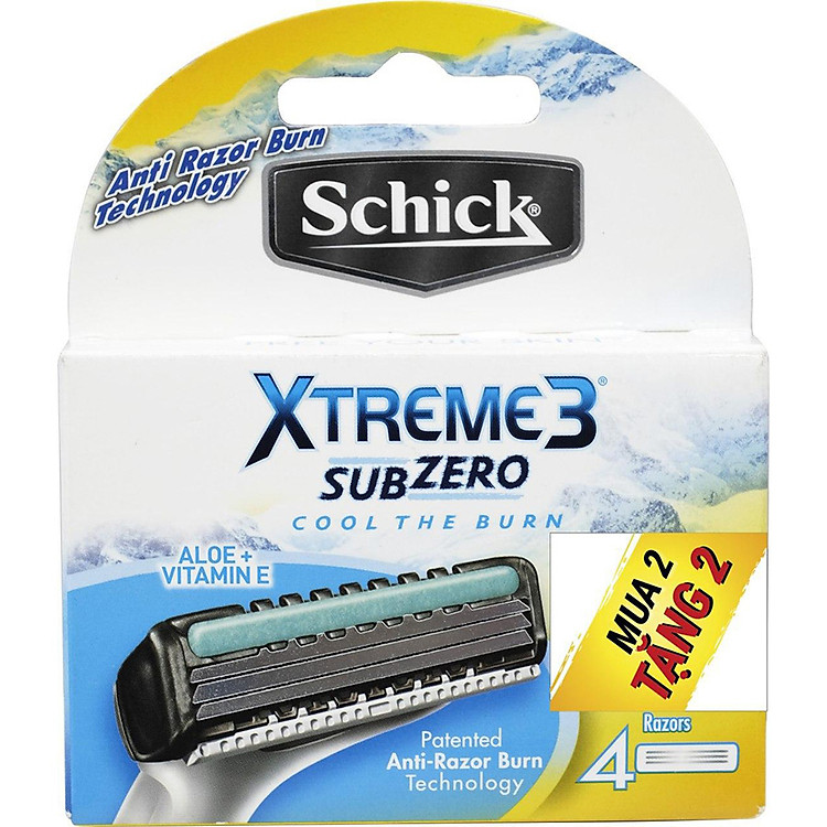 Vỉ 4 Lưỡi Dao Cạo Schick Xtreme3 4s - 100126804 - 9312931606550
