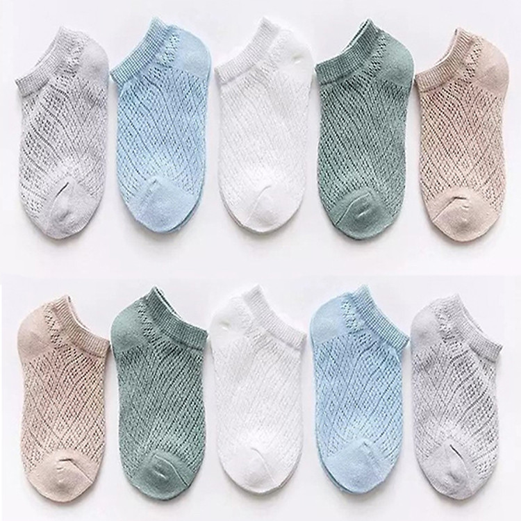 Bộ 10 đôi tất lưới xuất Nhật cho bé - Màu ngẫu nhiên
