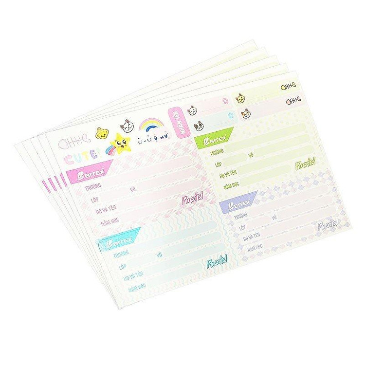 Nhãn Vở Pastel - Bitex LB06 (20 nhãn) - Ảnh 3