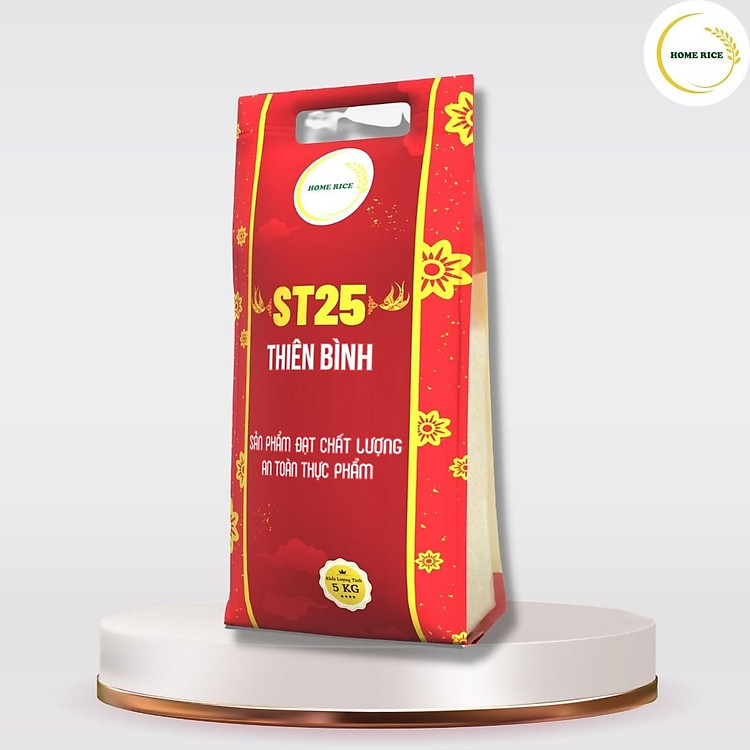 Gạo ST25 Thiên Bình Home Rice Túi 5Kg - Top 1 Gạo Ngon Nhất Thế Giới