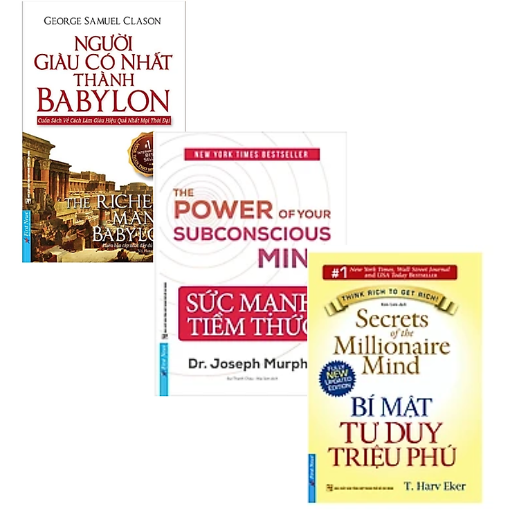 Combo 3Q Tư Duy Trong Kinh Doanh Thành Công : Bí Mật Tư Duy Triệu Phú + Người Giàu Có Nhất Thành Babylon + Sức Mạnh Tiềm Thức ( Tái Bản )