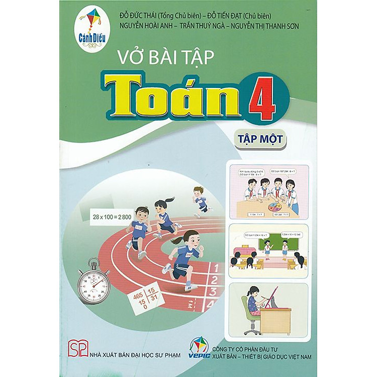 Sách Vở bài tập Toán 4- tập một- Cánh Diều (Kèm bìa nilong bao sách)