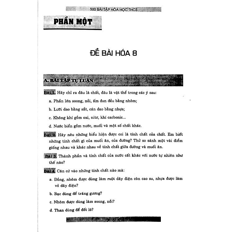 500 Bài Tập Hóa Học Trung Học Cơ Sở - Ảnh 5