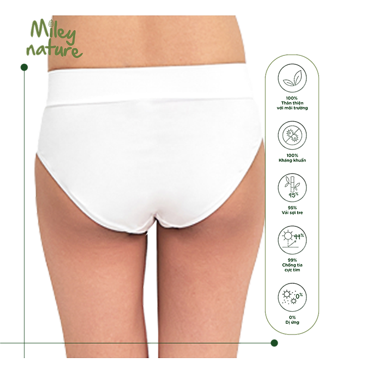 Quần Lót Bầu Cạp Chéo Miley - Trắng Chính hãng Giá tốt - Hình ảnh 3