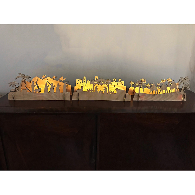 Khung Trang Trí Gỗ Giáng Sinh Noel - Ảnh 2