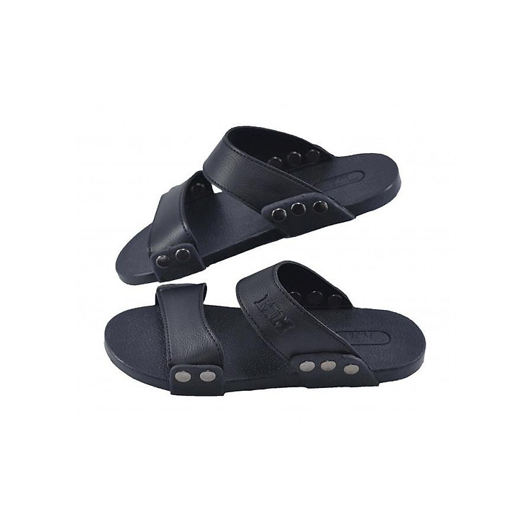 Dép nam da PU chất lượng cao HM - TPU-11 (Đen)