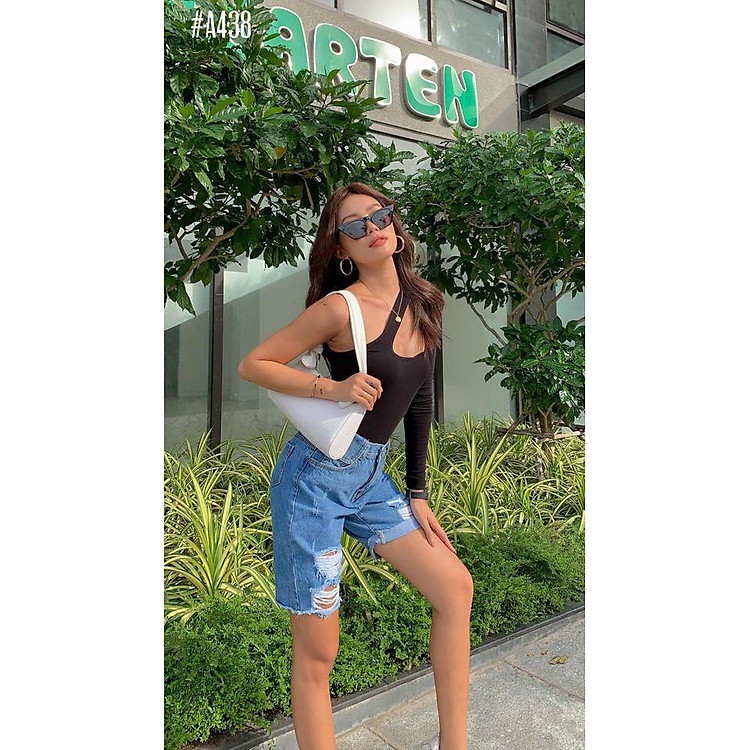 Jum Body Suit Khoét Tam Giác Gợi Cảm Đi Biển Màu Đen