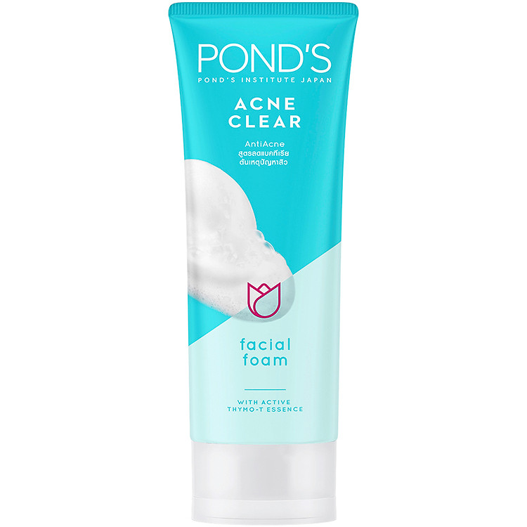 Sữa rửa mặt cho da mụn POND'S tích hợp công nghệ micro foam ngừa mụn sạch sâu sáng da 100g
