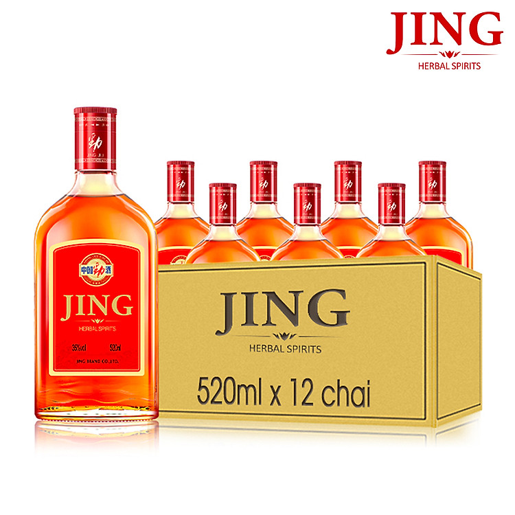 Thùng rượu JING 35% Vol 520ml/ 12 chai