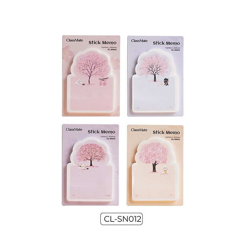 Giấy Note Classmate Stick Memo CL-SN012 (Thiết kế Cây và Mèo)