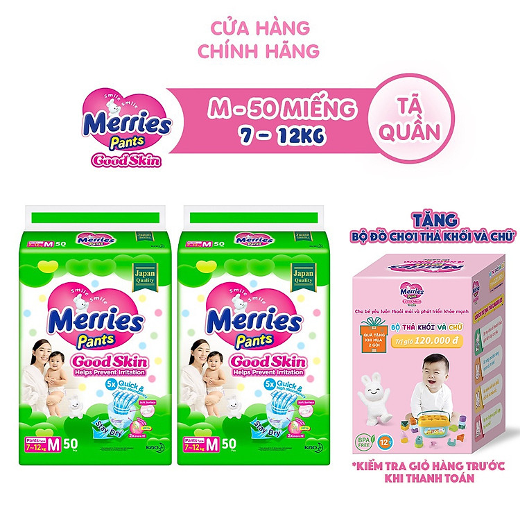 Tìm mua tại Avakids:Combo 2 Tã quần Merries Goodskin, tràn ngập Khuyến mãi, Ưu đãi