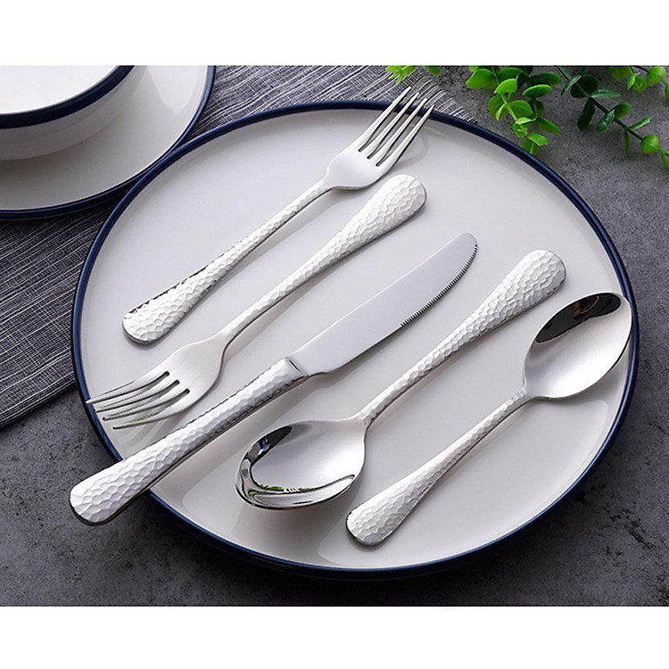 Bộ dao nĩa bằng bạc 5 món sáng bóng