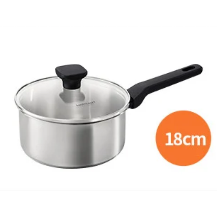 Nồi Inox LocknLock Daily STS PPW thân bằng thép không gỉ 304, kèm nắp kính trong suốt, tay cầm chịu nhiệt CSS1823IH - CSC2023IH - CSC2423IH