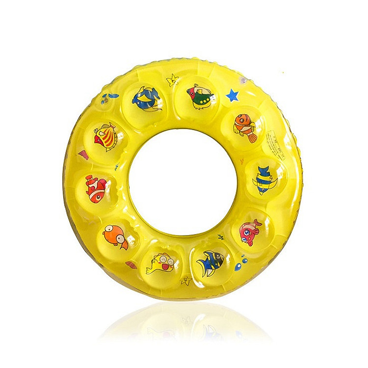 Phao bơi cho bé (Từ 6-10 tuổi) phao 2 LỚP - size 70, phao bơi tròn PVC - POKI