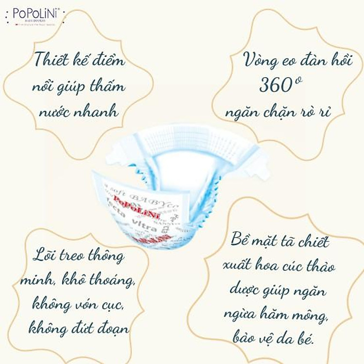 Combo 6 Bịch Tã Quần POPOLINI XXL Ưu đãi - Hình ảnh 5