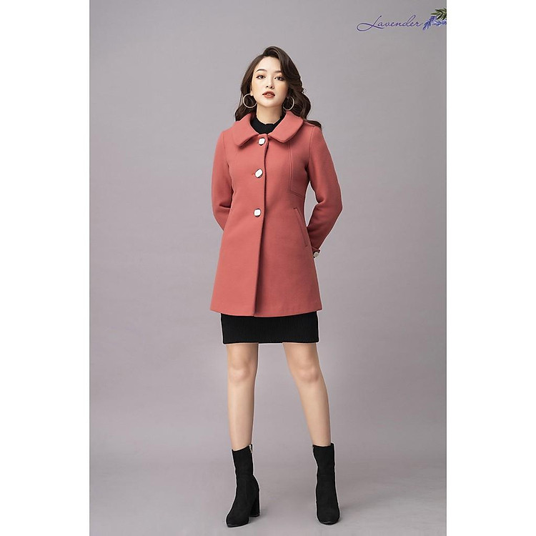 Áo dạ măng tô cổ sen